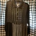 Citron Of Santa Monica Art to wear Maxi Long Sleeve Patchwork Dress Small