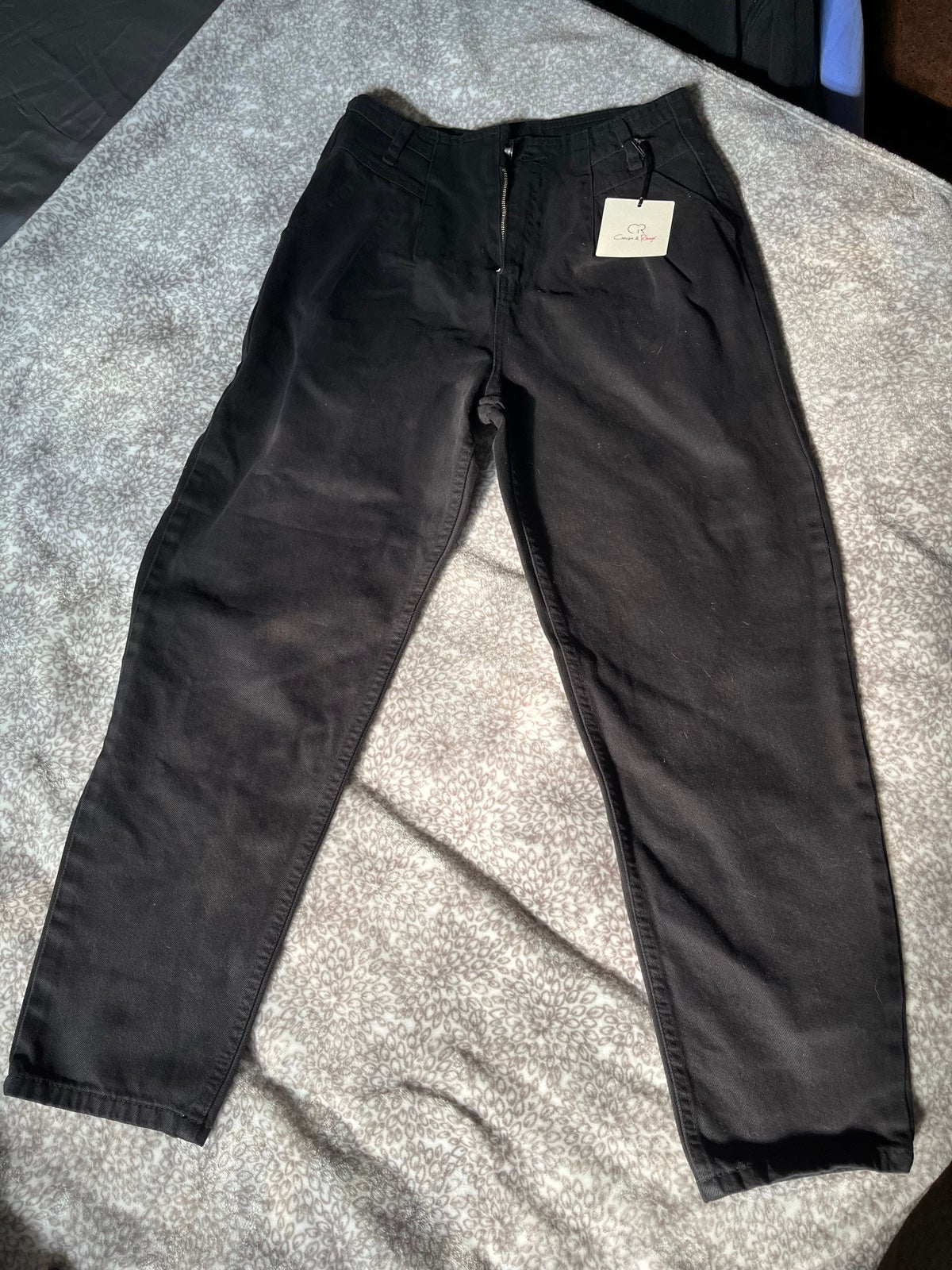 Cream & Rouge Black Jeans