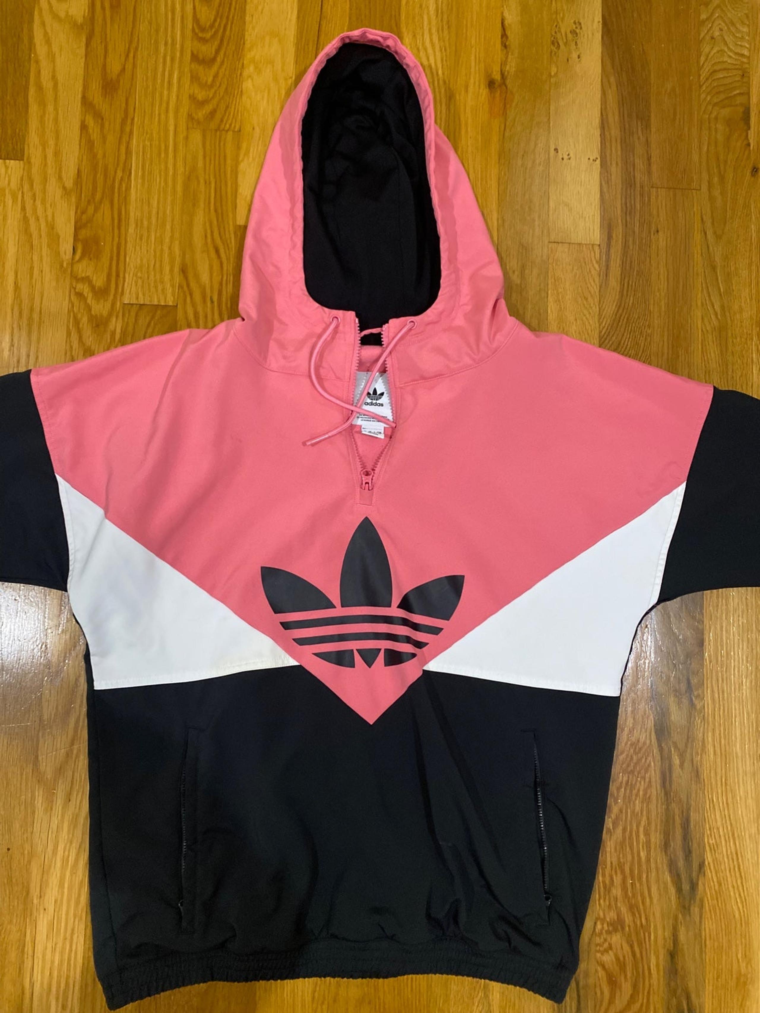 Adidas Originals Colorado Paneled Windbreaker Jacket In Black And Pink