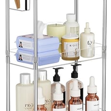 3-Tier Acrylic Storage Rolling Cart Clear Bathroom Cart Organizer