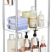 3-Tier Acrylic Storage Rolling Cart Clear Bathroom Cart Organizer