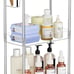 3-Tier Acrylic Storage Rolling Cart Clear Bathroom Cart Organizer