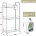 3-Tier Acrylic Storage Rolling Cart Clear Bathroom Cart Organizer