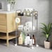 3-Tier Acrylic Storage Rolling Cart Clear Bathroom Cart Organizer