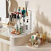 3-Tier Acrylic Storage Rolling Cart Clear Bathroom Cart Organizer