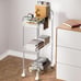 3-Tier Acrylic Storage Rolling Cart Clear Bathroom Cart Organizer