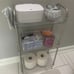 3-Tier Acrylic Storage Rolling Cart Clear Bathroom Cart Organizer