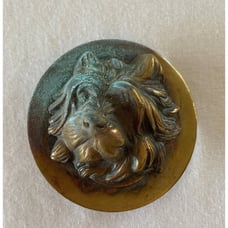 Antique Dog Terrier Head Button Ashlee