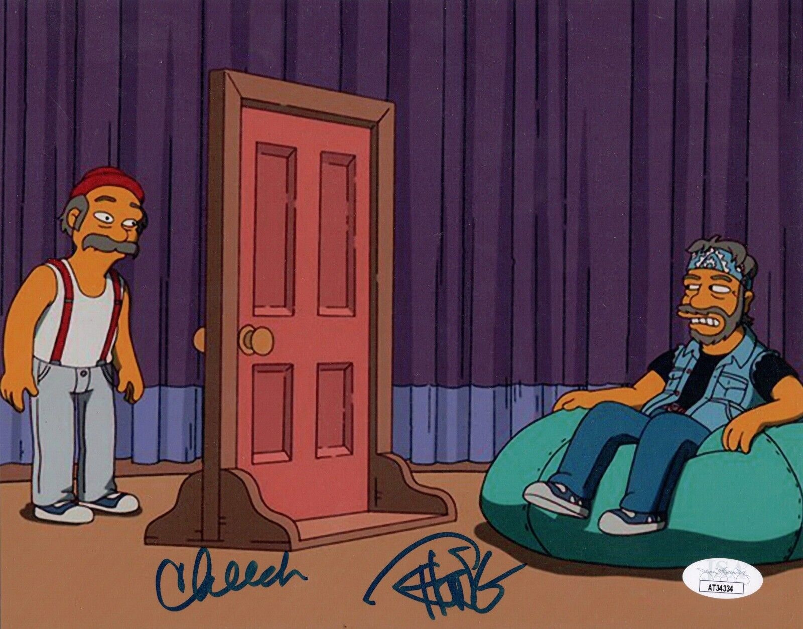 Cheech And Chong The Simpsons Signed Autographed 8x10 Photo Beckett COA