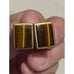 Vintage Jaguar Gold Filled Tigers Eye Cufflinks