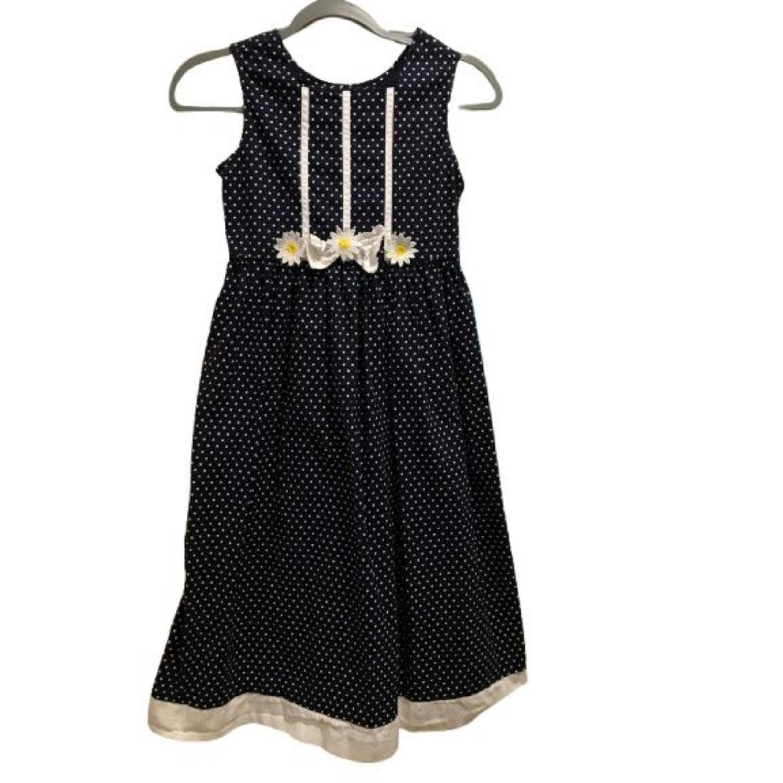 Girl's Size 12 Sundress Rare Editions Sleeveless Long Pull-over Ties in Back