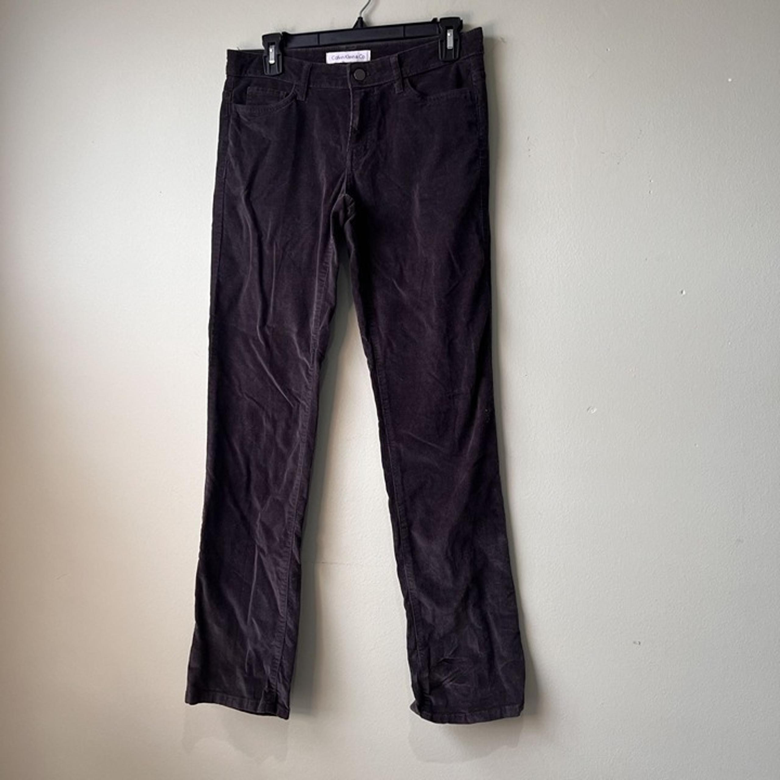 Calvin Klein & Co. Womens Straight Corduroy Pants Gray Size 4