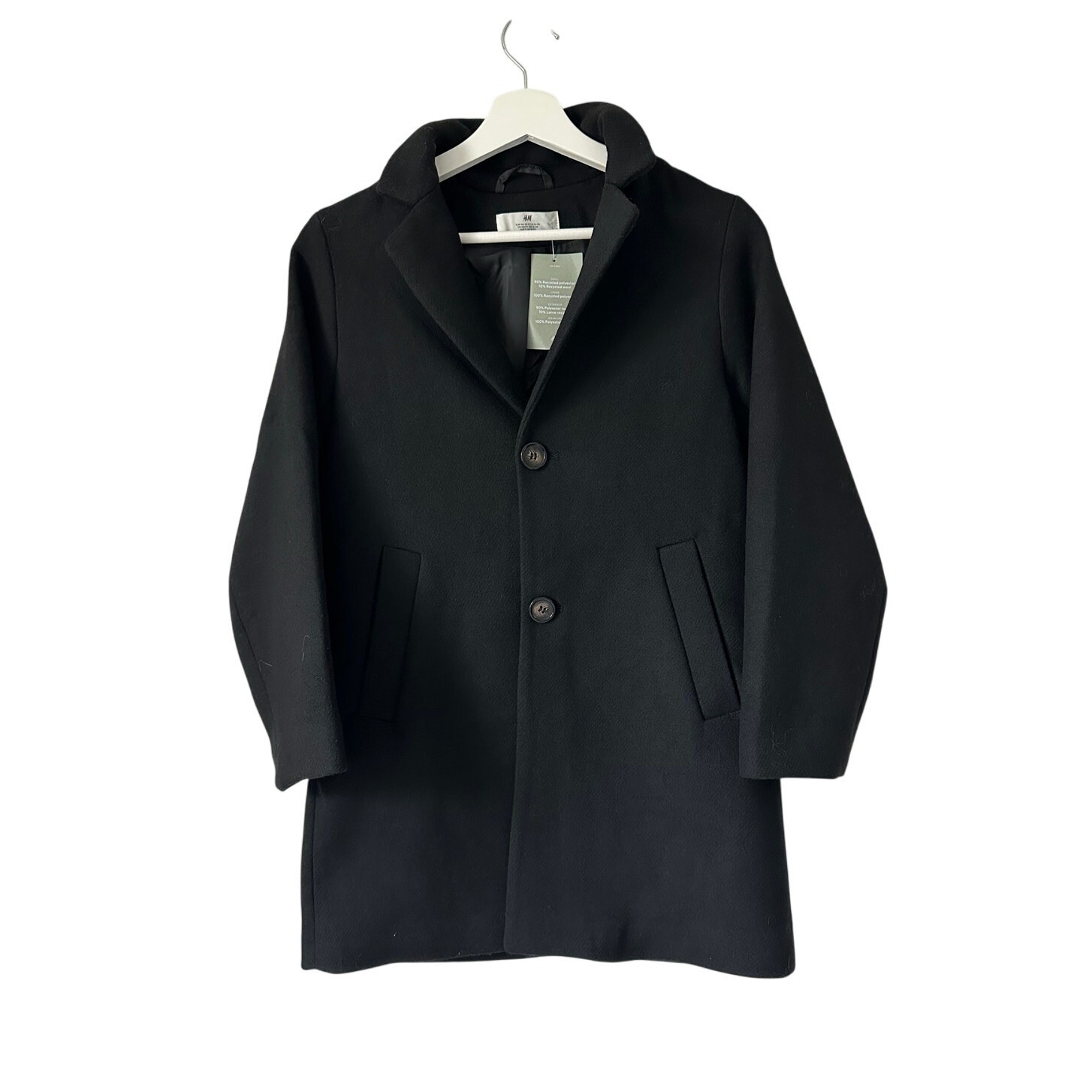 Girls H&M Black Peacoat size 12