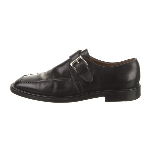 ERMENEGILDO ZEGNA COUTURE Black Leather Buckle Dress Shoes Size: 12/EUR 45
