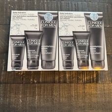 Clinique For Men Daily Oil-Free Hydration 3 Piece Kit 2 Total Kits NEW Face Wash