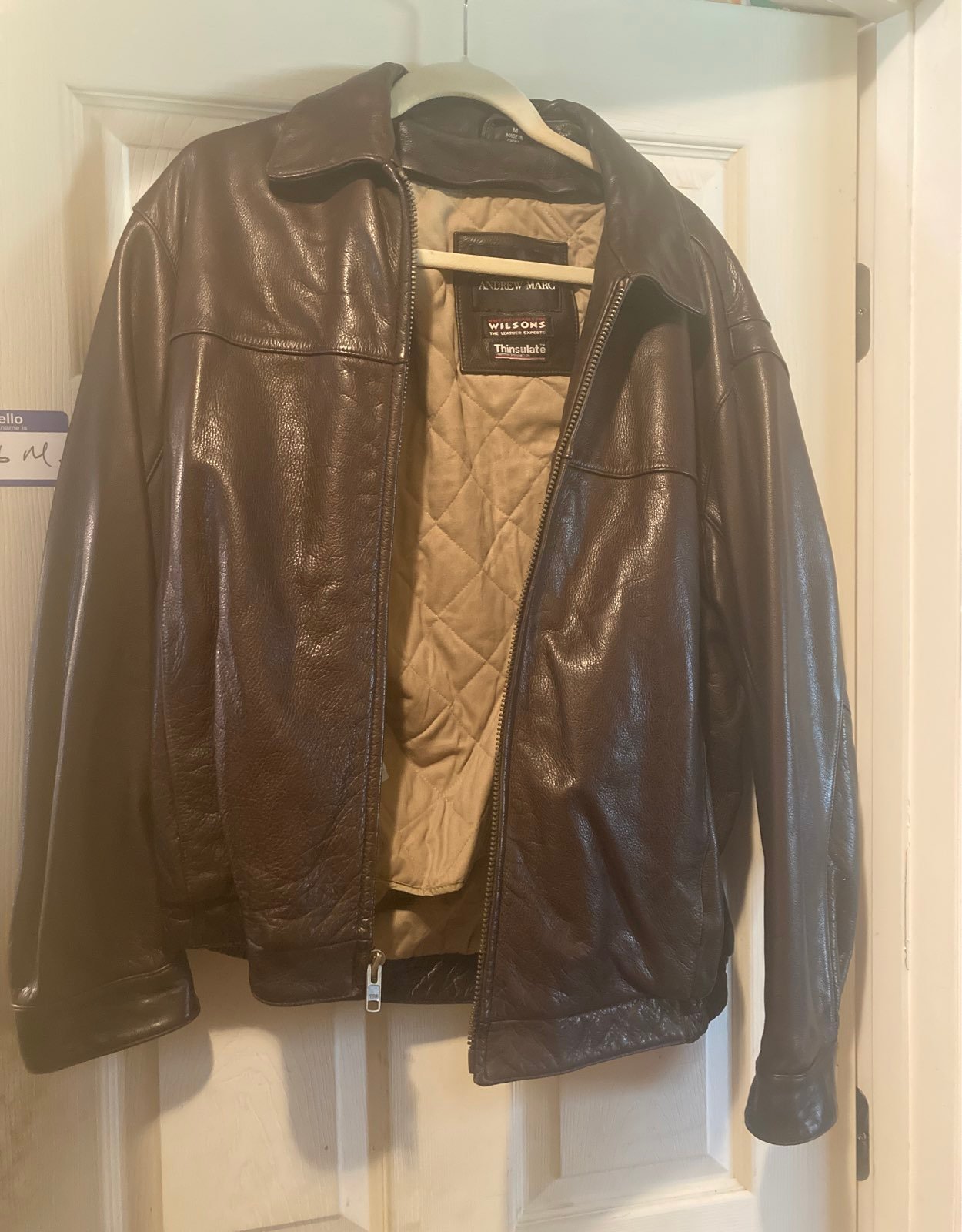 Andrew Marc (Wilsoms) Leather Jacket Size MEDIUM