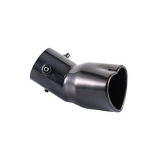 New Gunmetal Heart Shaped Stainless Steel Car Exhaust Pipe Muffler Tip Curved
