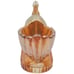 Vintage St Clair Marigold Irridescent Swan Salt Cellar