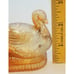Vintage St Clair Marigold Irridescent Swan Salt Cellar