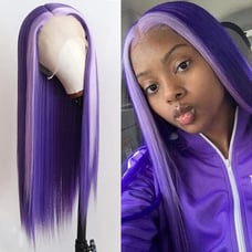 lace front wig human hair blended