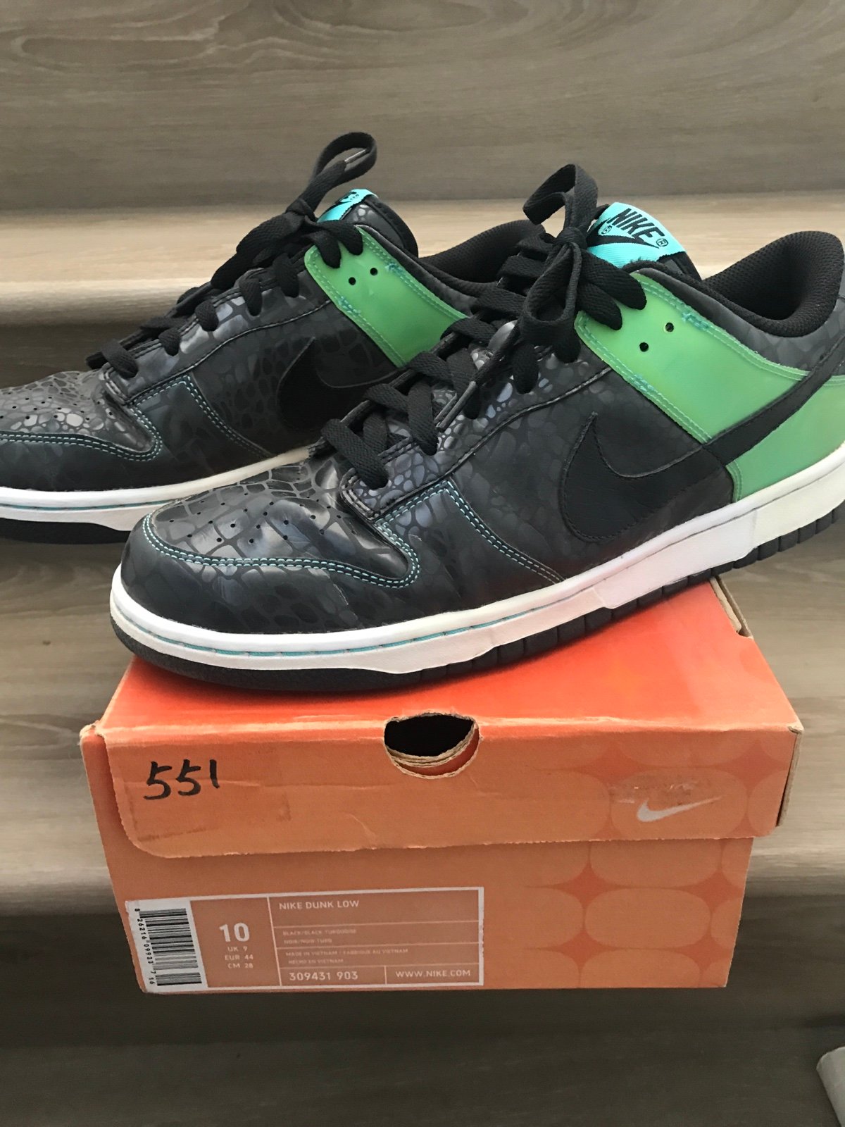 Nike Dunk Low Untiffany 3M Croc Skin Reflective 309431-903 | Size 10