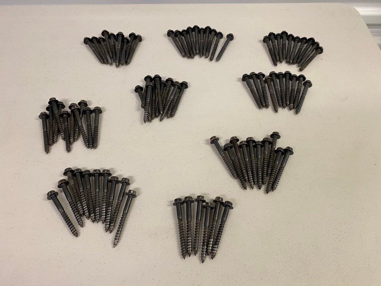 Lot of 86 Lag Screws Bolts 5/16” x 3”