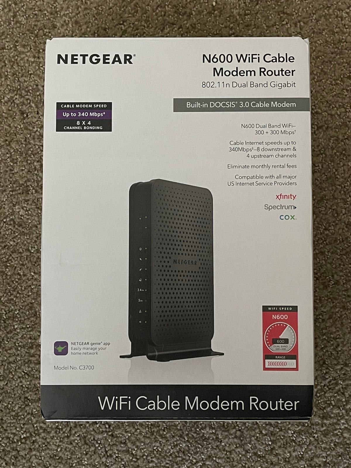 NetGear Dual-Band N600 Router with 8 x 4 DOCSIS 3.0 Cable Modem