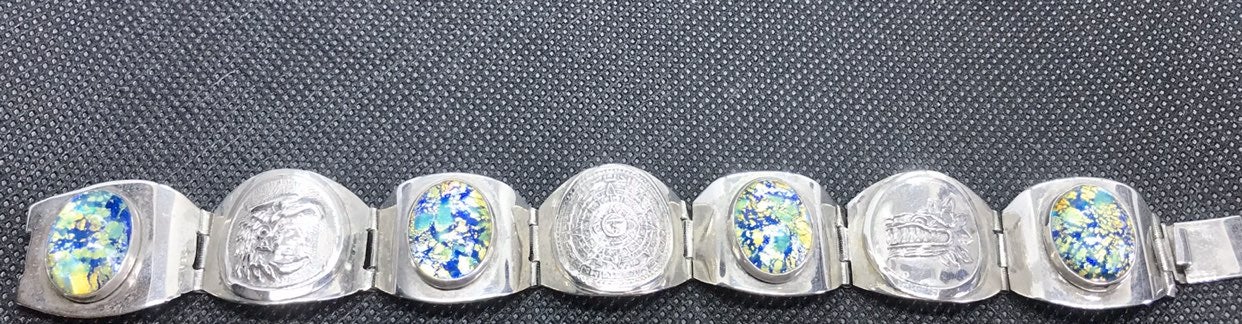 Taxco sterling silver hinged montezuma b