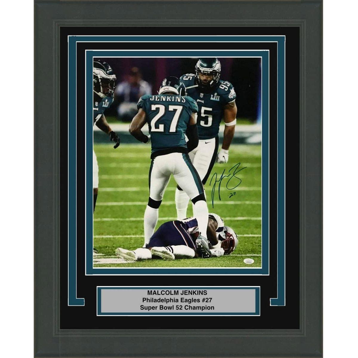Framed Autographed/Signed Malcolm Jenkins Philadelphia Eagles Super Bowl LII 52