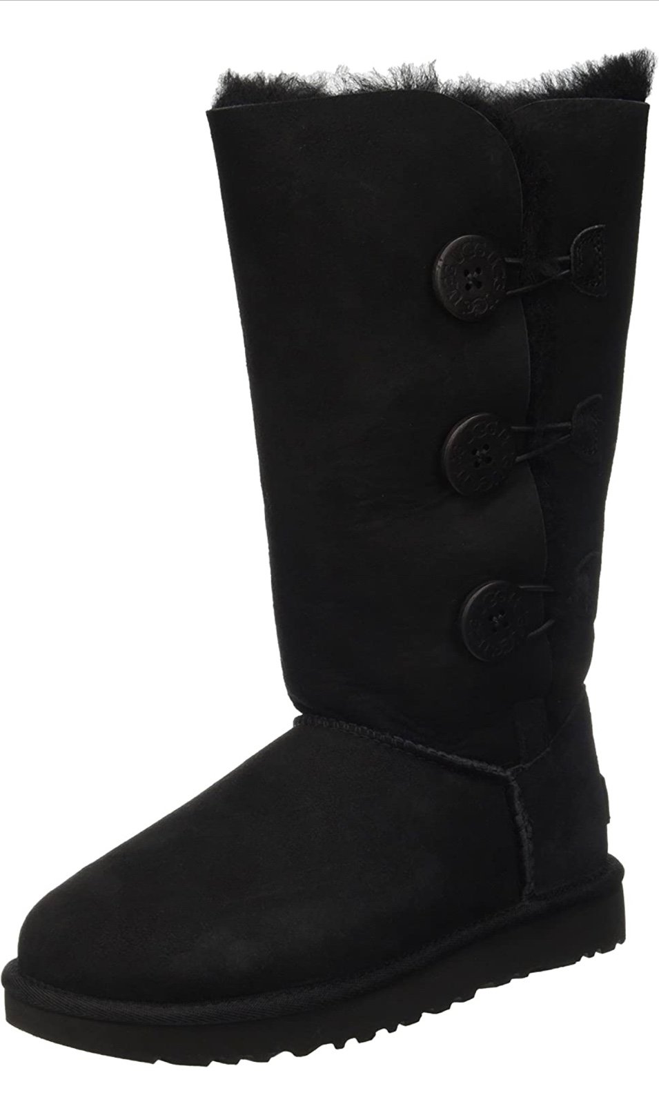 Authentic Black Bailey Button Triplet Boots - kids size 5/women’s 7