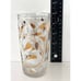 MCM Gold and White Floating Leaf Pattern Glassware Collection (6)