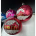 4 Rare 1930’s Vintage Christmas Ornaments Hand Painted Cottage Mica Sparkle 3
