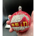 4 Rare 1930’s Vintage Christmas Ornaments Hand Painted Cottage Mica Sparkle 3