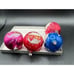 4 Rare 1930’s Vintage Christmas Ornaments Hand Painted Cottage Mica Sparkle 3