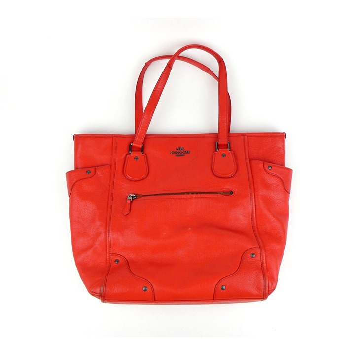 Coach Orange Leather Tote Bag F34039