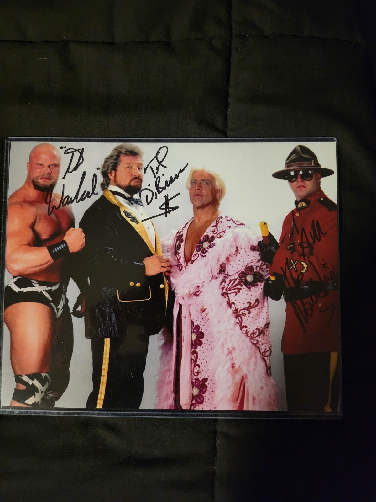 Ted DiBiase, Warlord, The Mountie autographed photo