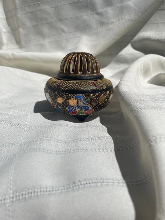Antique Japanese Satsuma Incense Burner Censer