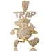 Men 5A CZ Diamond Iced Out Famous Trap Money Bag Big Pendant+Cubian Chain 20Inch