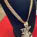 Men 5A CZ Diamond Iced Out Famous Trap Money Bag Big Pendant+Cubian Chain 20Inch