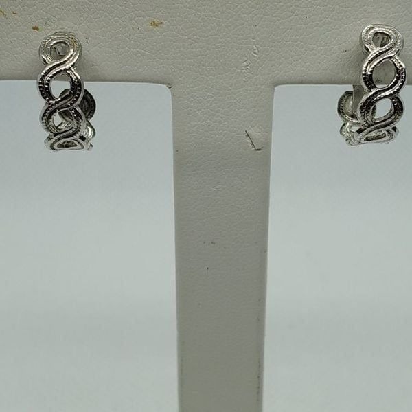 Vintage Louis Segal Silver Hoop Clip-On Earrings