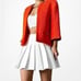 Mango Orange Tweed Blazer Jacket Suit Cardigan Size XS/S
