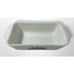 Vintage 441 Anchor Hocking 1 qt. Casserole Loaf Pan White Corn Flower Blue