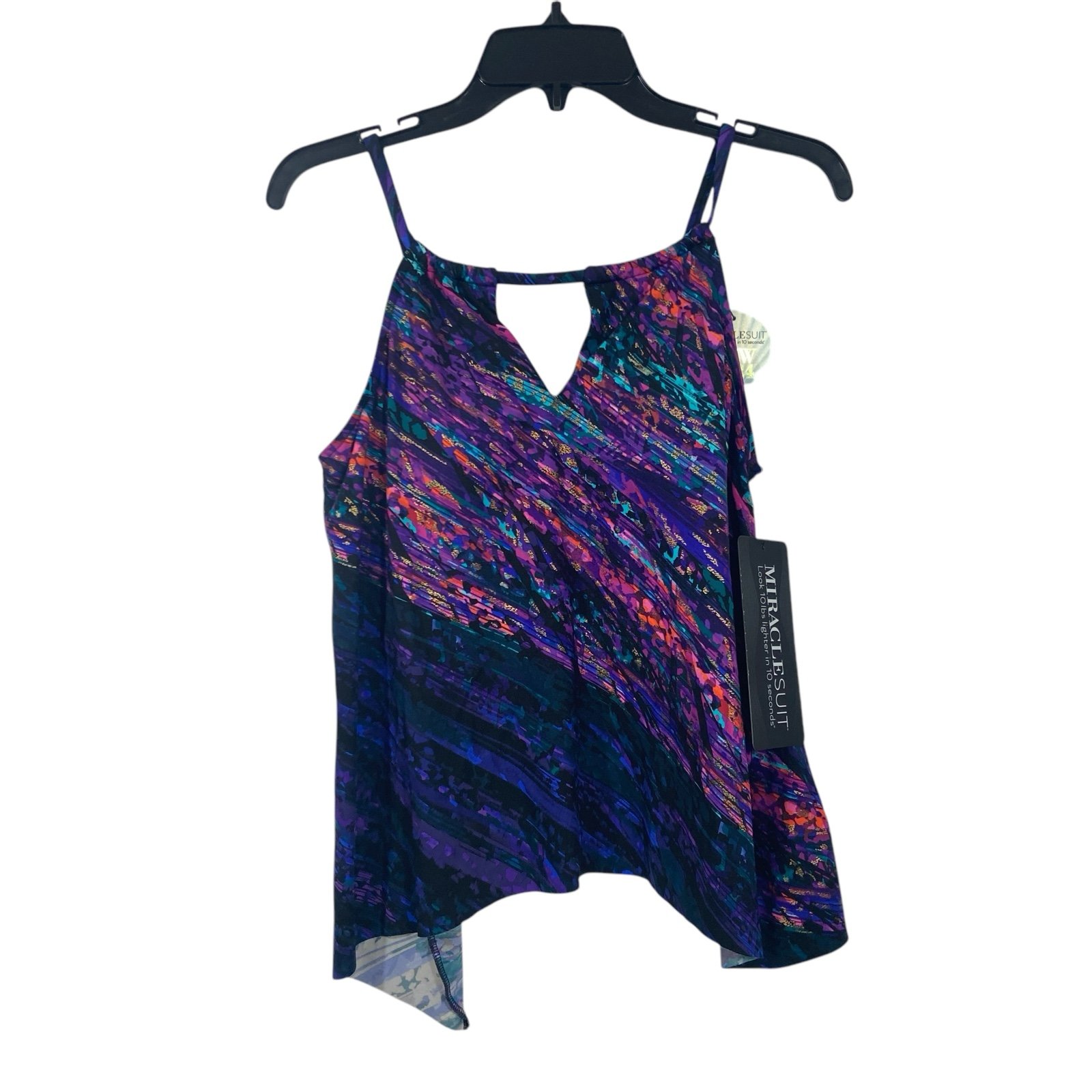Miraclesuit 144 Peephole Tankini Top in Mood Ring Swim Tankini Top 8 M