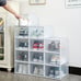 12pcs Transparent Shoe Boxes, Stackable Clear Plastic Shoes Storage Box