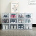 12pcs Transparent Shoe Boxes, Stackable Clear Plastic Shoes Storage Box