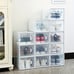 12pcs Transparent Shoe Boxes, Stackable Clear Plastic Shoes Storage Box