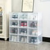 12pcs Transparent Shoe Boxes, Stackable Clear Plastic Shoes Storage Box