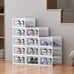 12pcs Transparent Shoe Boxes, Stackable Clear Plastic Shoes Storage Box