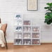 12pcs Transparent Shoe Boxes, Stackable Clear Plastic Shoes Storage Box