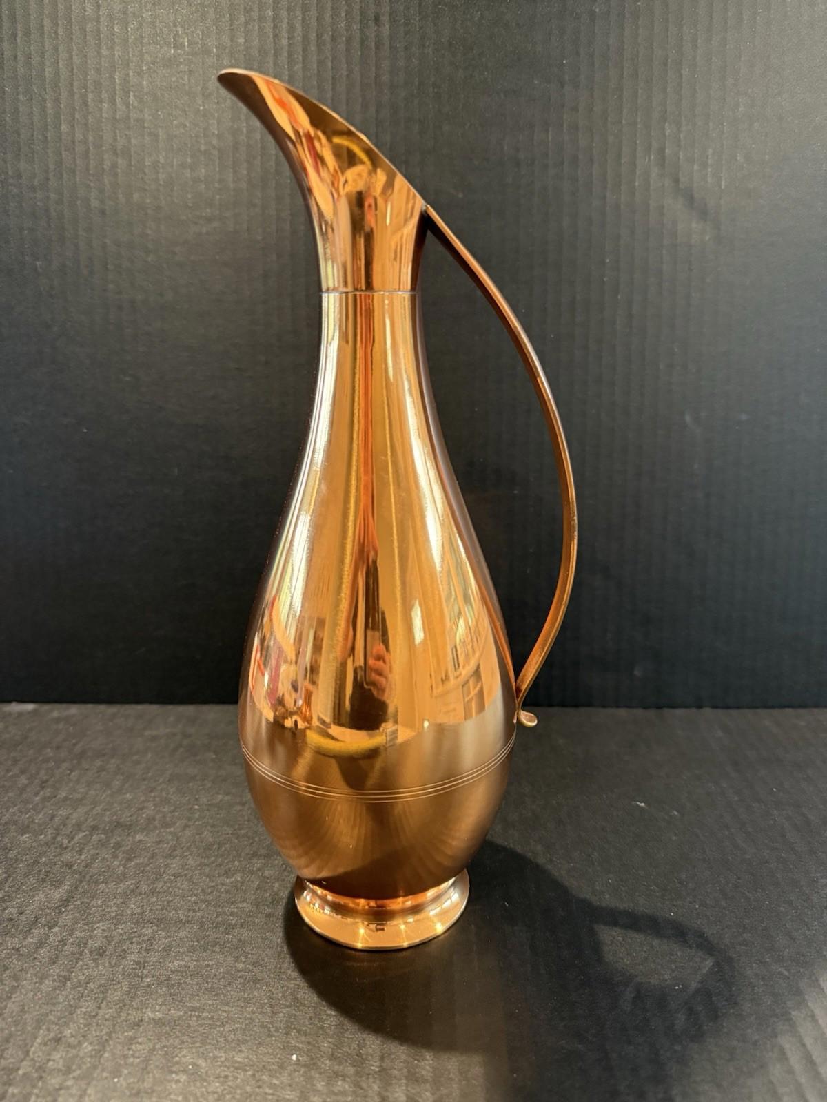 Vintage Metawa Holland Copper Ewer Pitcher - 12 Mid Century